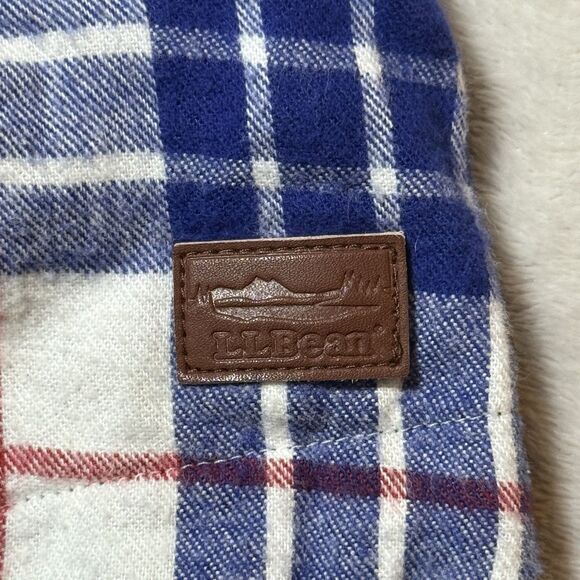 L.L. Bean Jacket Shacket Flannel Plaid Hoodie Sweater Relaxed Fit Women’s Size L - Picture 12 of 14